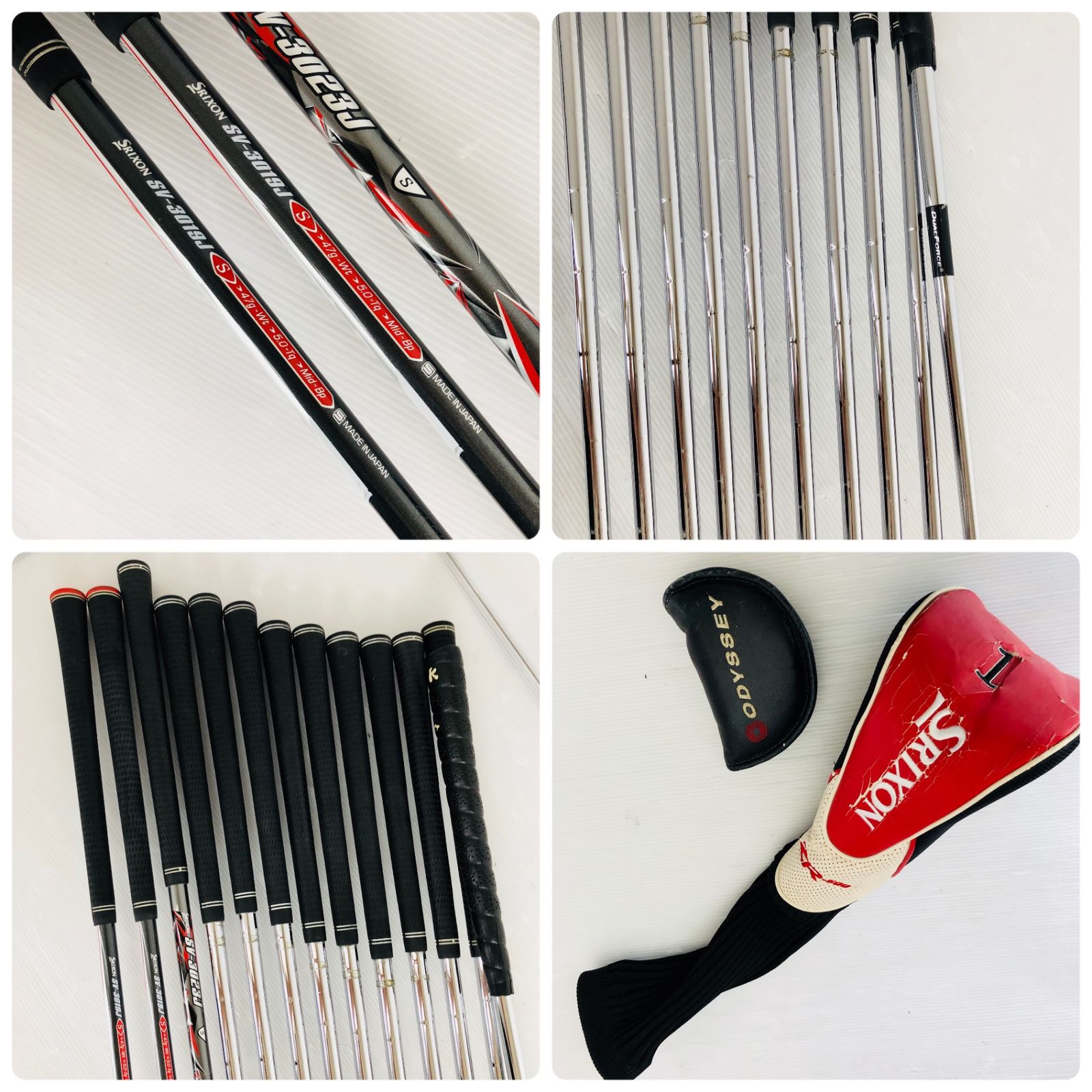 Srixon - SRIXON　スリクソン MIZUNO　ミズノ　メンズゴルフ13本セット　右利き用　キャディバッグ　カート式　初心者おすすめ　入門用 豪華 13本 SRIXON スリクソン MIZUNO ミズノ メンズ ゴルフ