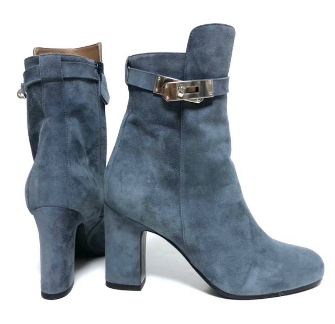 ひと目でHERMES【美品】エルメス 37 スエード サンジェルマン ケリー  