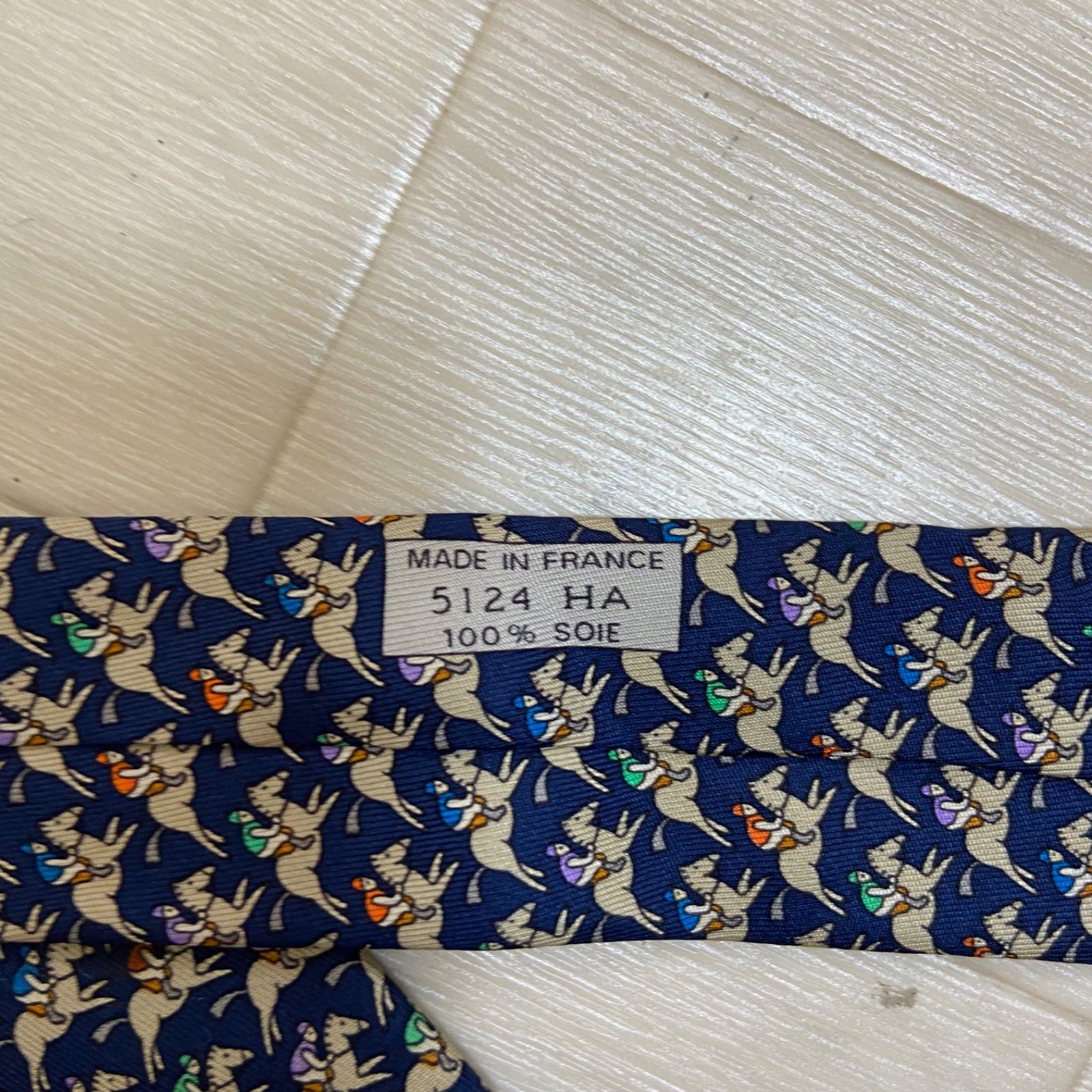 鑑定済み】HERMES エルメス シルク100% ネクタイ ネイビーホース