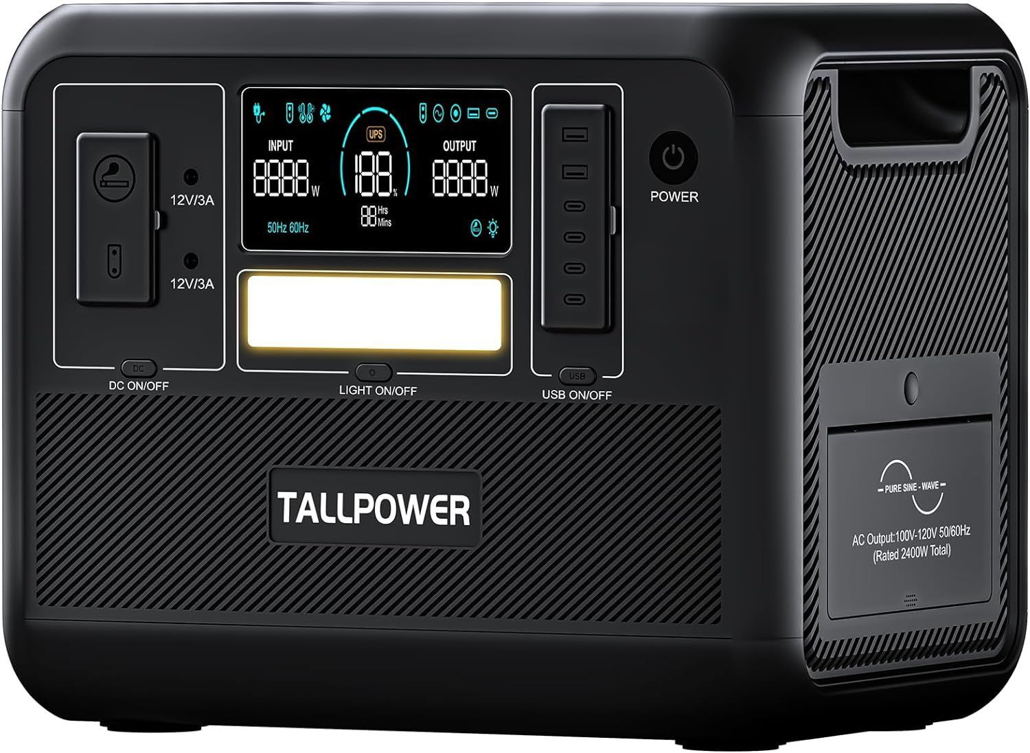 TALLPOWER ポータブル電源 リン酸鉄 1536Wh/2000W 大容量 ポータブル 