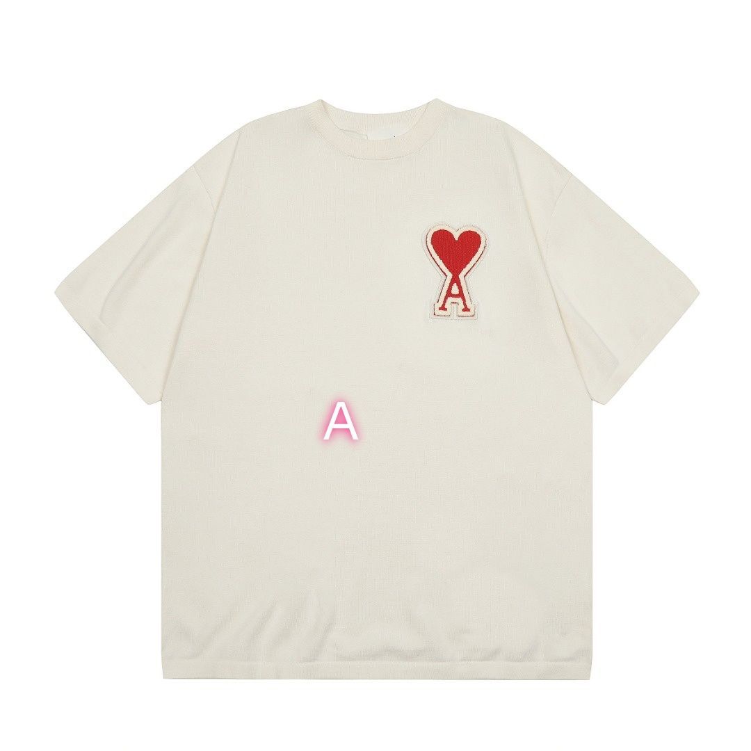 アミパリス ホワイト Tシャツ 赤い刺繍 即購入大歓迎です!!AmiParis アミパリス半袖 レッドハート刺繍