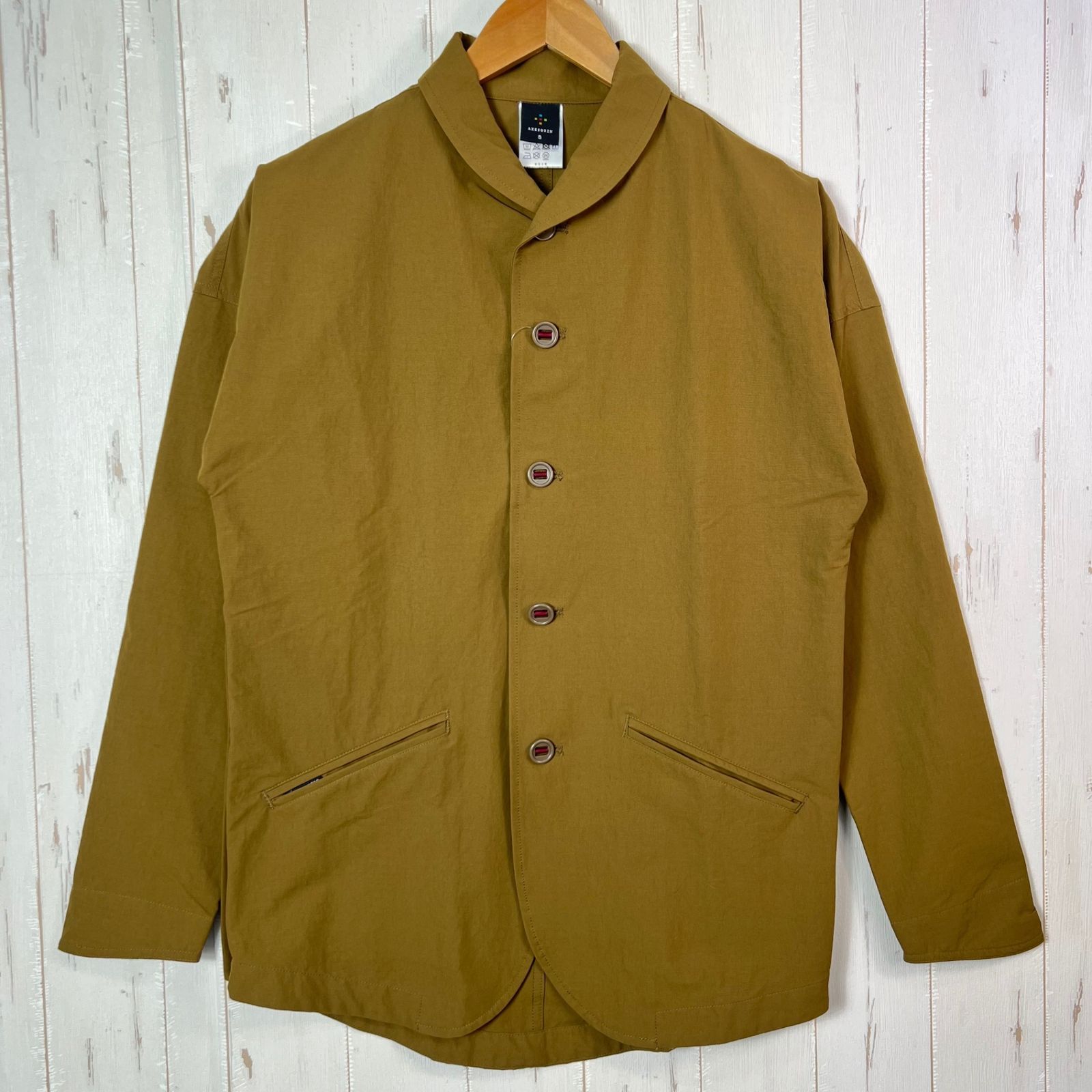 Unisex S ブラウン系 Axesquin アクシーズクイン ヤマニ ノボッタ カモシレナイ Yamani Nobotta Kamoshirenai トビイロ ナイロン ウェア トップス インナー シャツ ロングスリーブシャツ