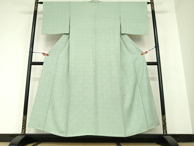 平和屋着物●上質な色無地 草花地紋