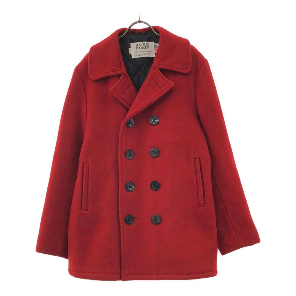 ショット USA製 U.S.740N PEA JACKET ピーコート 38 レッド