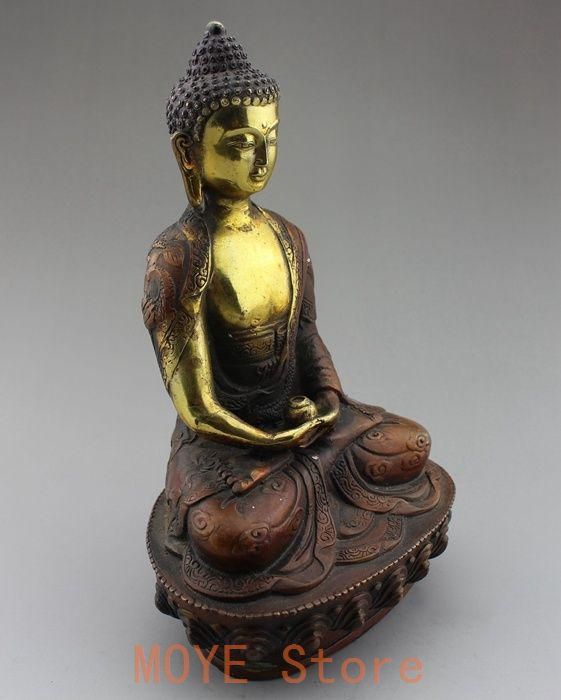銅細工 釈迦牟尼仏像 仏教美術 置物 装飾品 工芸品 美術品 仏教美術 仏像 釈迦牟尼仏大日如来 家内 供養 置物 仏堂 銅像