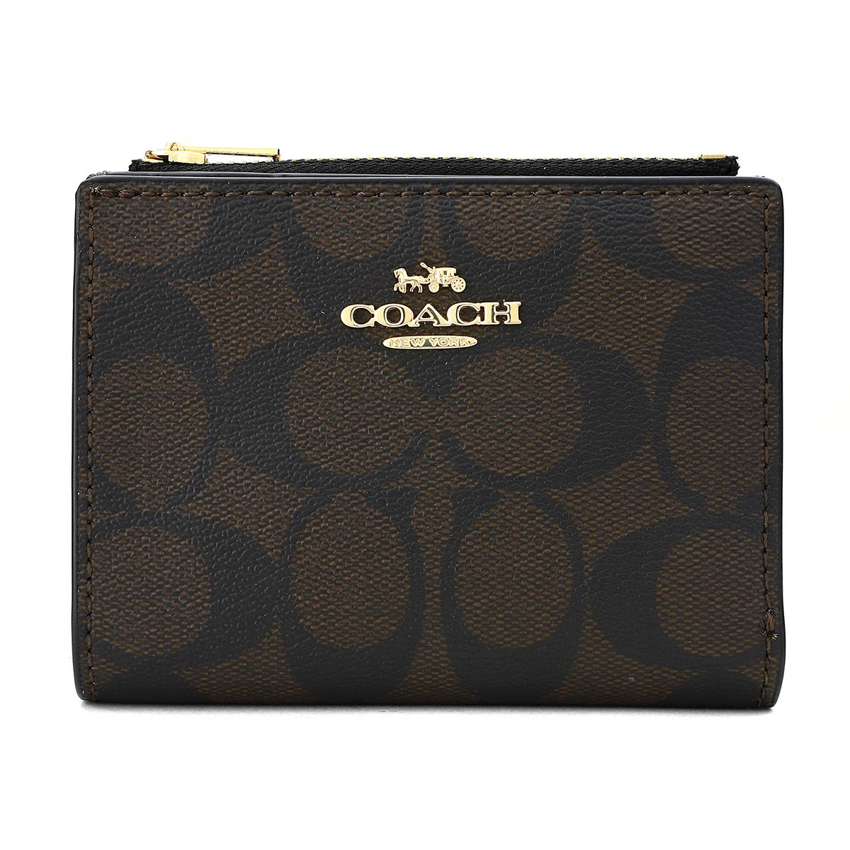 新品 コーチ COACH 2つ折り財布 バイフォールド ウォレット ブラウン 