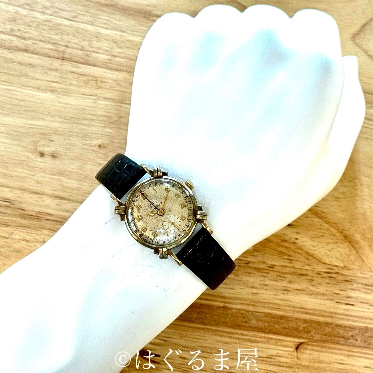 50s ベンラス ポインターデイト 手巻き メンズウォッチ 点検済 - メルカリ 