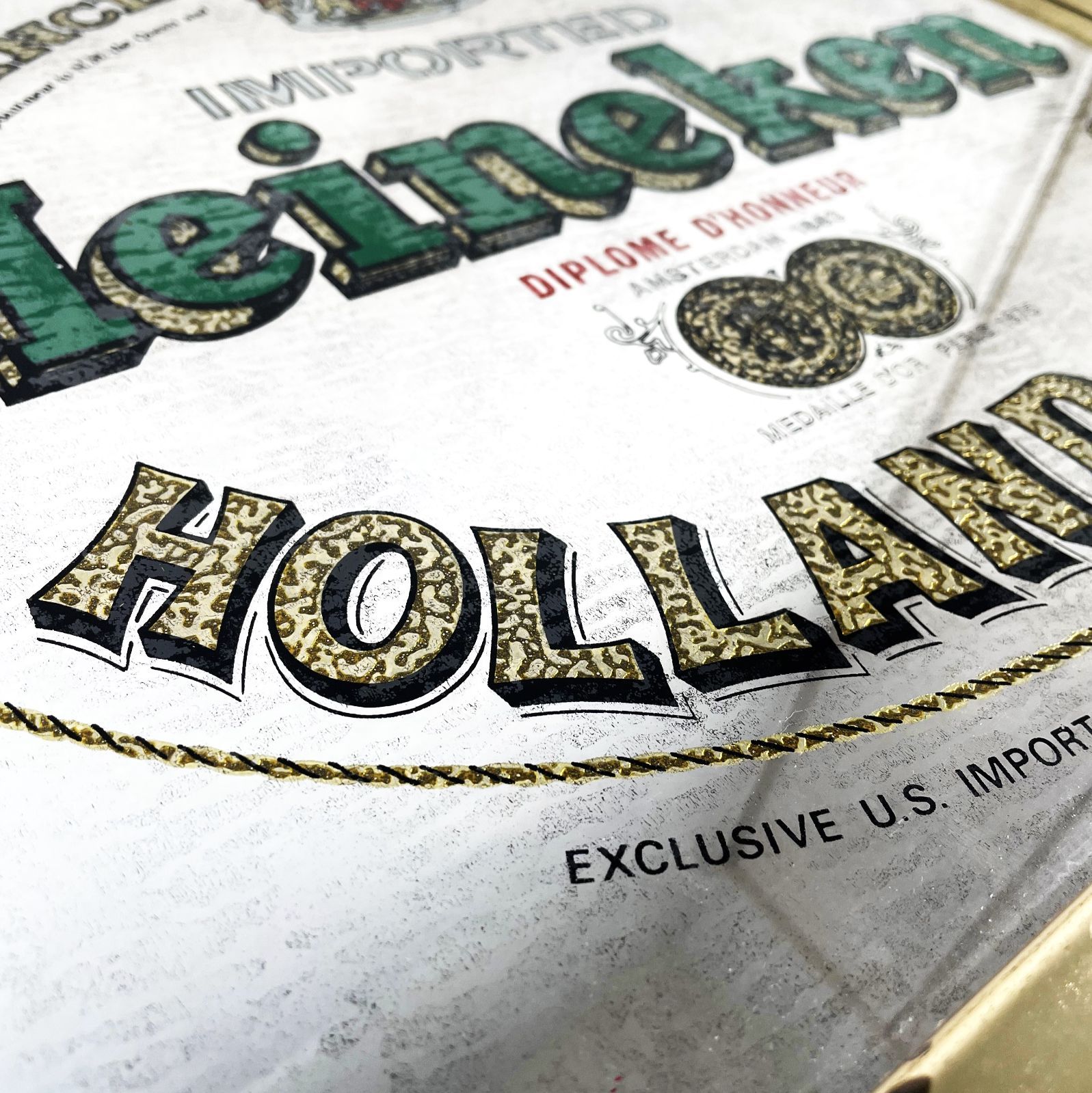 Heineken Pub Mirror Metal Frame ハイネケン パブミラー