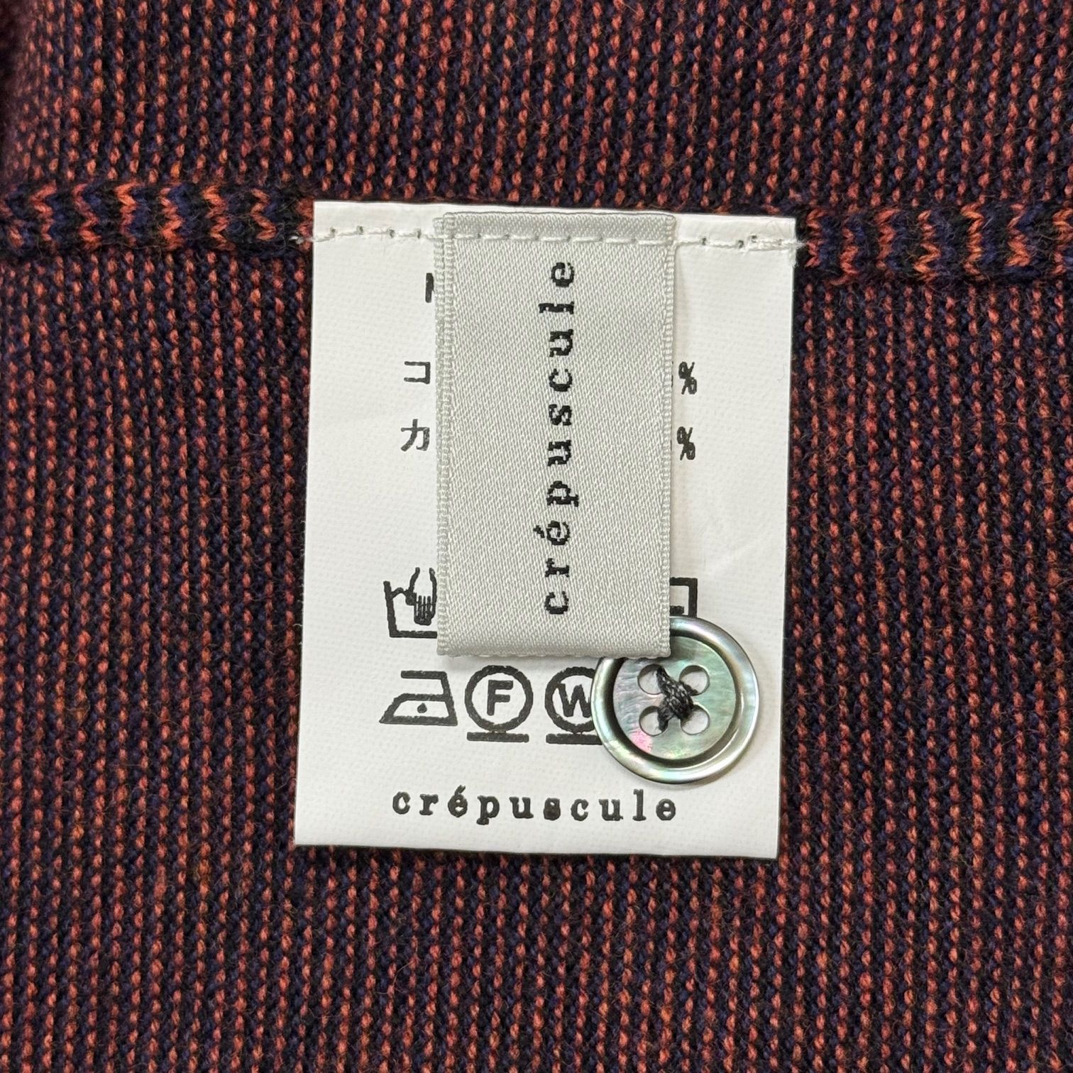参考上代22000円 未使用品 crepuscule L/S Knit Polo ボーダー 