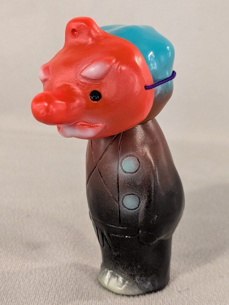 てんぐアート 天狗ソフビ 顔SPACE TOMATO 黒成型 ソフビ | SHOP! tengart