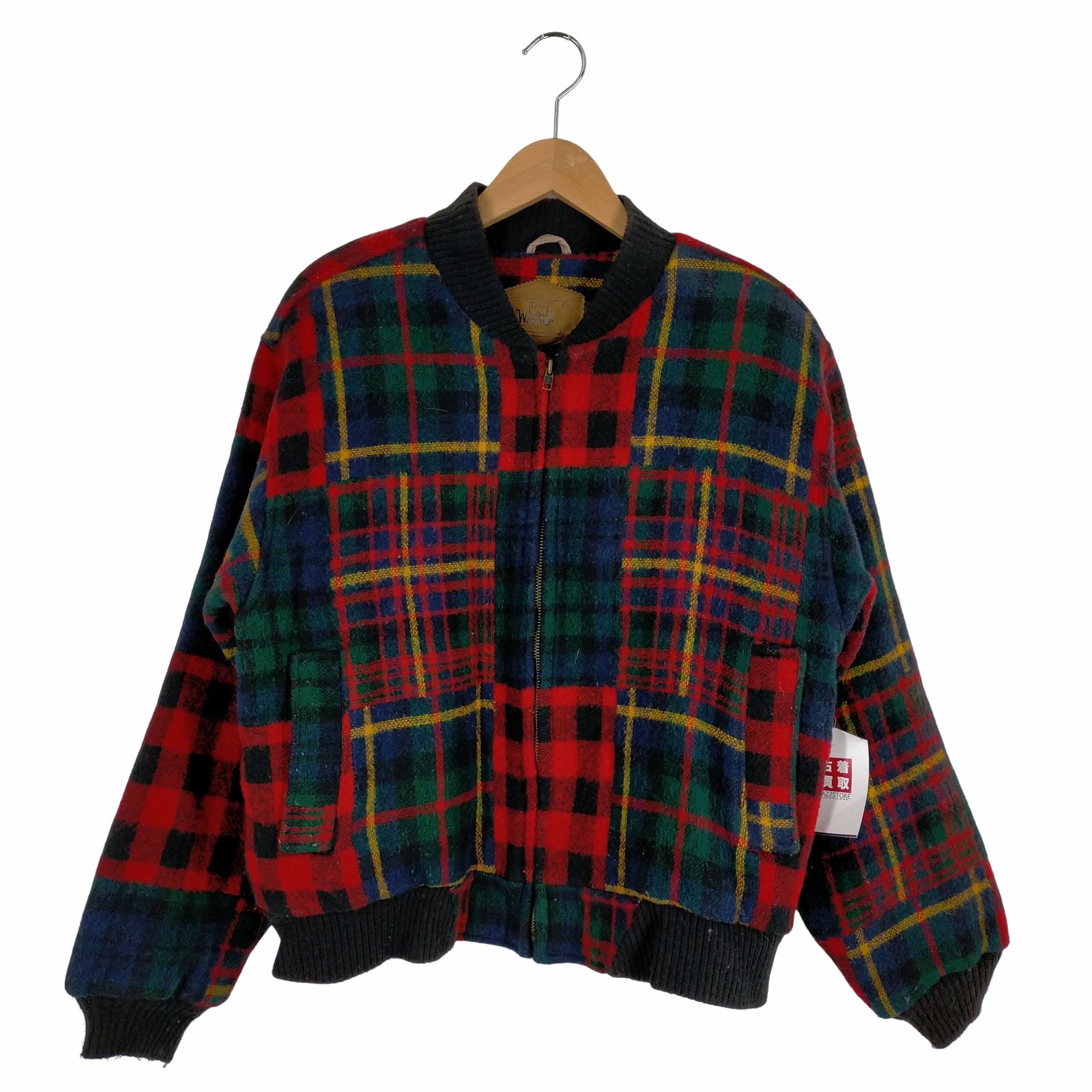 ウールリッチ WOOLRICH USA製 Thermolite 中綿 パッチワークチェック ブルゾン メンズ  M