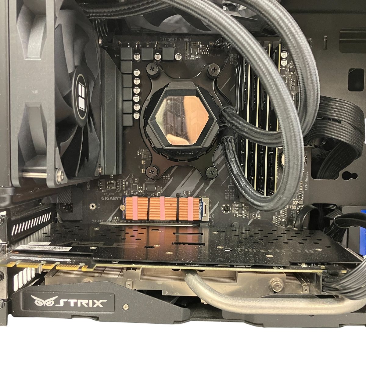  自作PC GIGABYTE B550M AORUS ELITE ゲーミングデスクトップPC AMD Ryzen 5 3500X 32GB SSD 2TB GTX 970 中古 T9124127