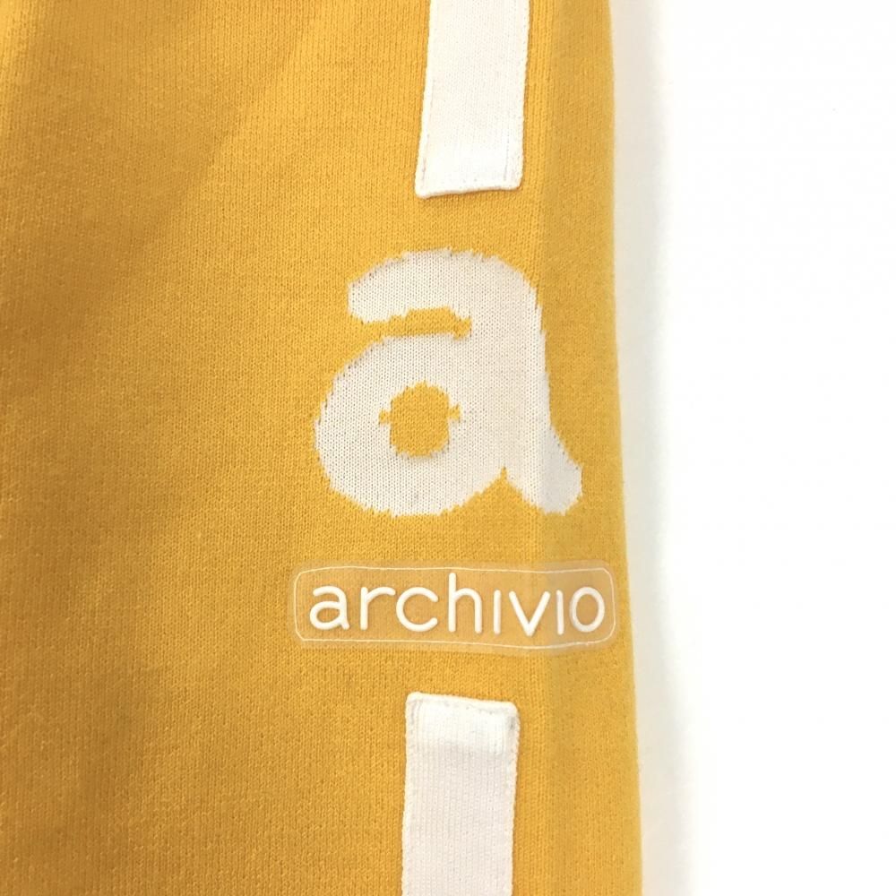 ハイネックセーター オレンジ×白