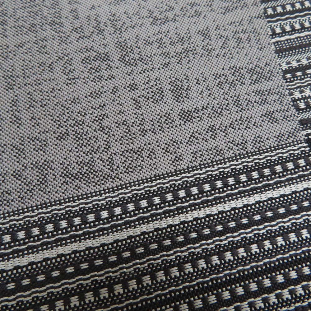 袋帯 洒落袋帯 エスニック調 幾何学模様 六通柄 ゴールドxブラックx