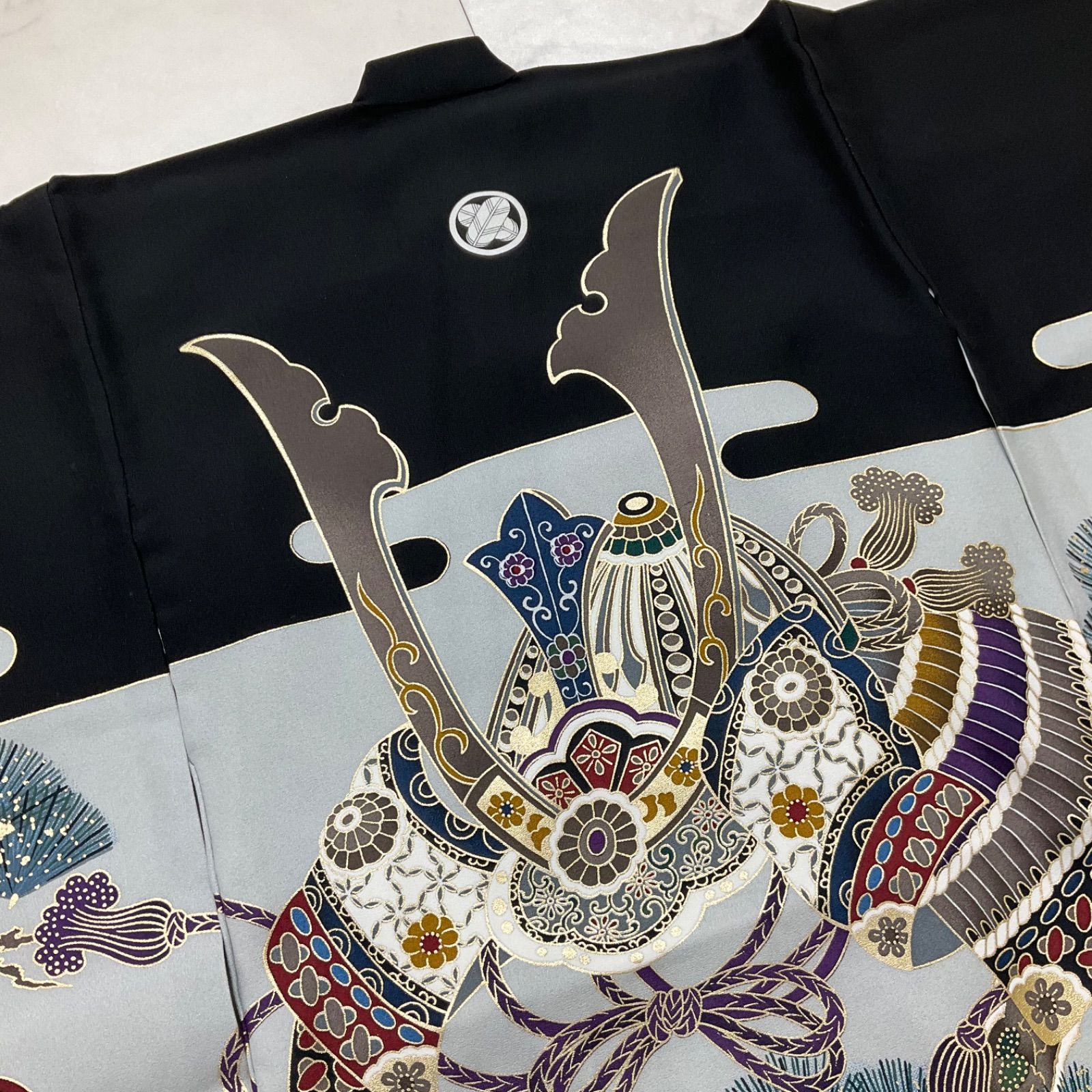 七五三 着物 産着 男の子 美品 襦袢付き お宮参り 産着 男の子 白 鷹