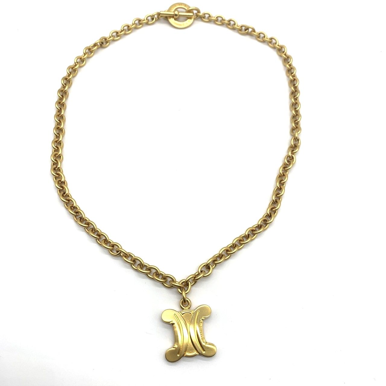 CELINE セリーヌ マカダム ロング チェーン ネックレス ベルト