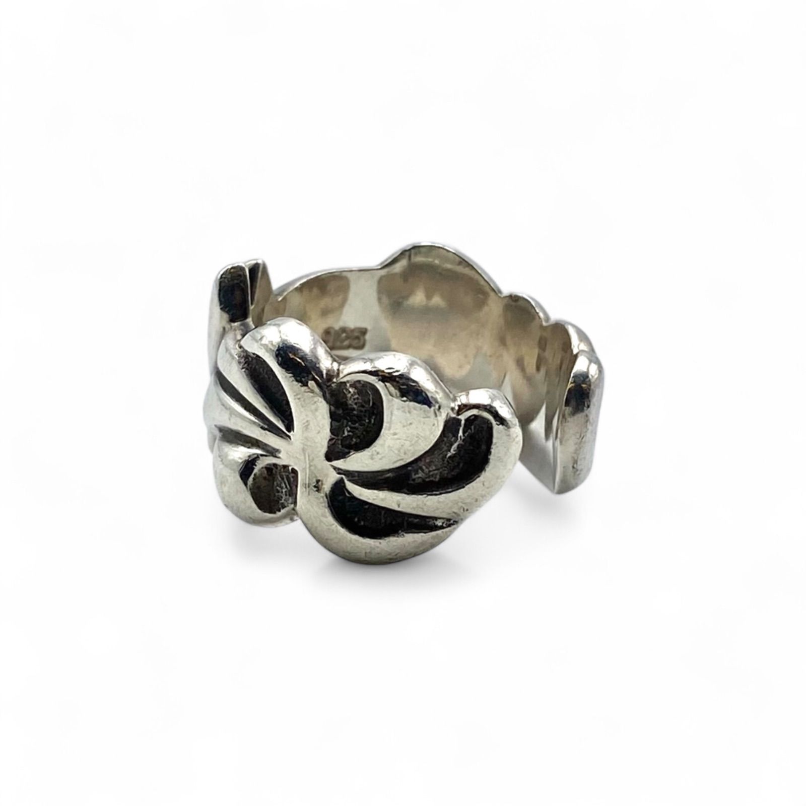 抽象的な意匠】モダンアート Silver 925 刻印 90s Vintage Ring 