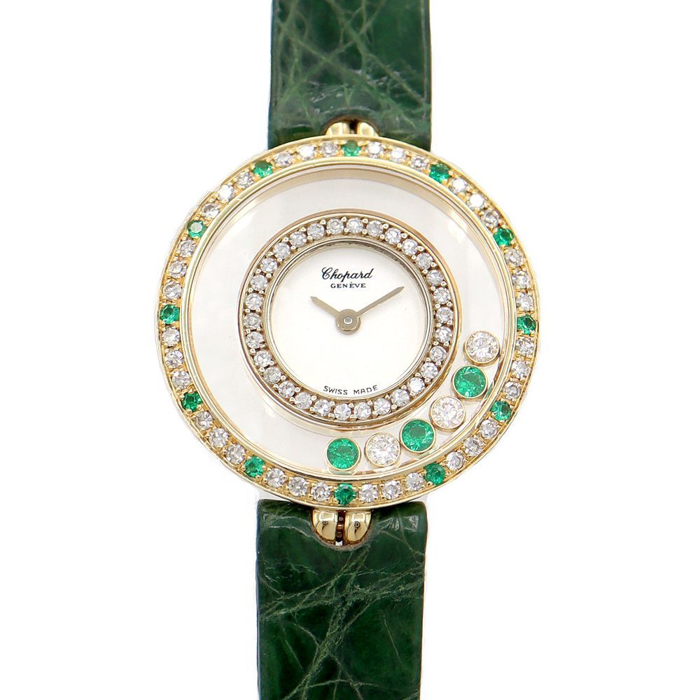 【chopard】ショパール　ハッピーダイヤモンドk18(750)無垢腕時計
