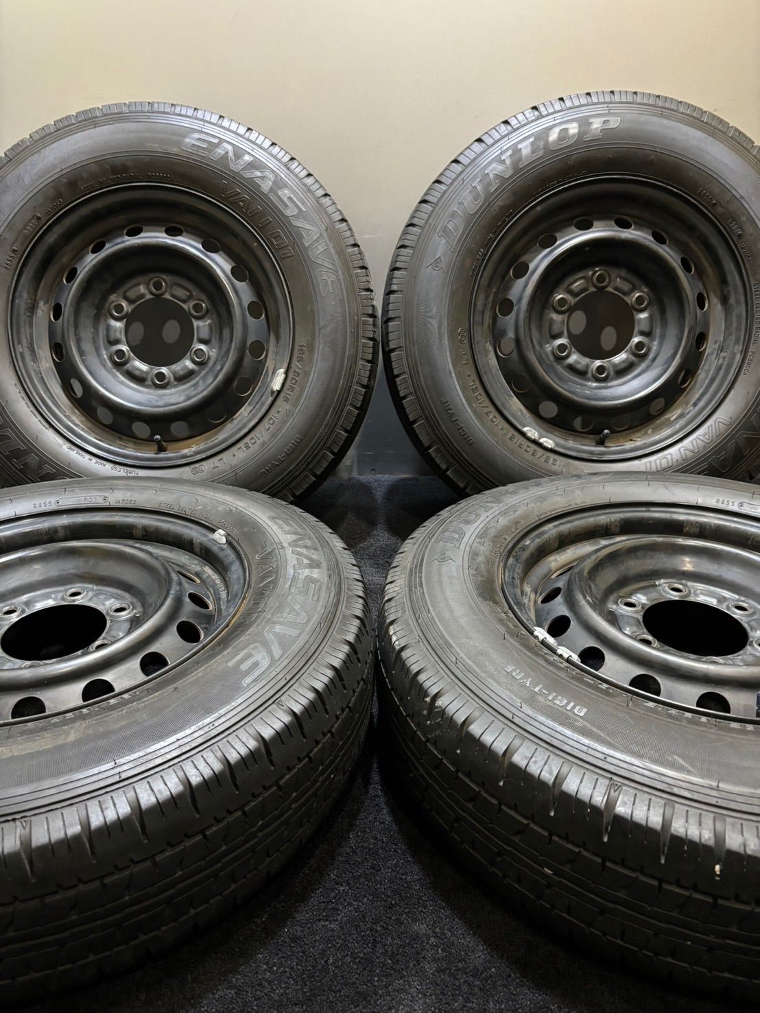 ☆195/80R15 107/105L LT DUNLOP/VAN01 17年製 トヨタ ハイエース 純正 