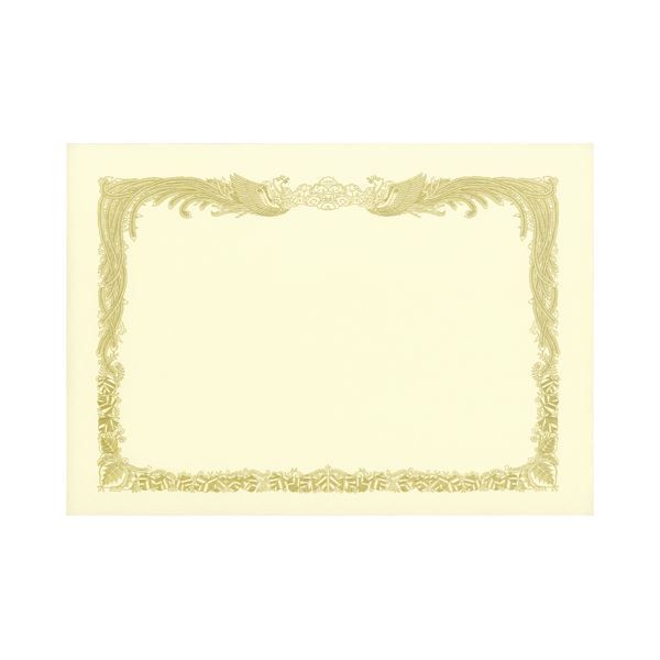 (まとめ) TANOSEE 賞状用紙 クリーム A3 タテ書用 1冊（10枚） 