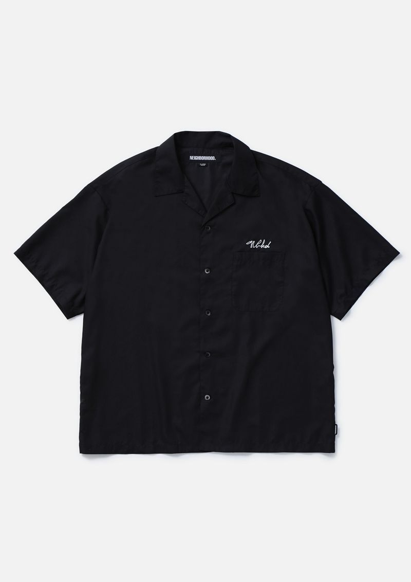 【NEIGHBORHOOD】半袖シャツ サイズS 黒 251TSNH-SHM07 NEIGHBORHOOD SOLID-COLOR HAWAIIAN SHIRT SS 半袖シャツ