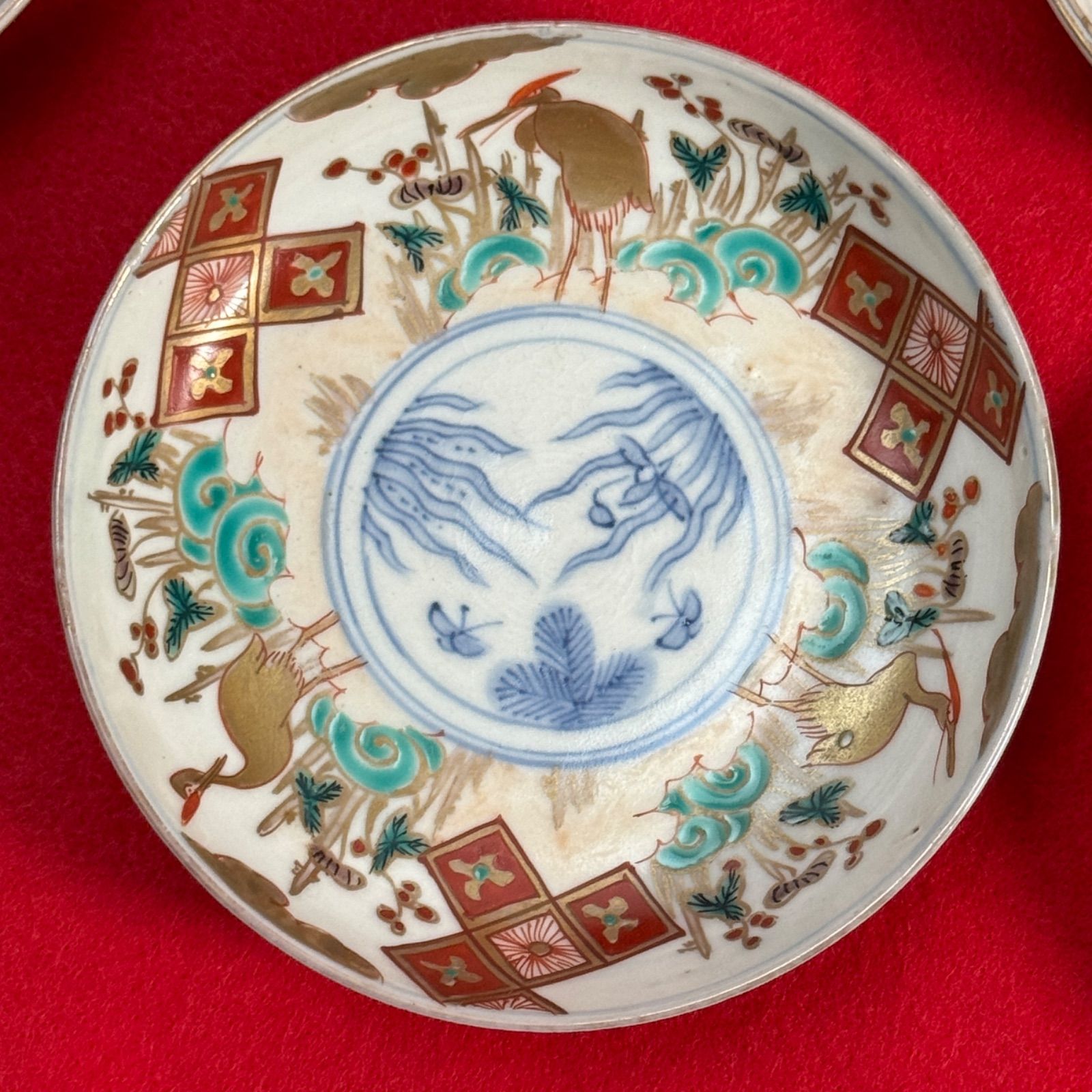 【新発売】 古伊万里 色絵小皿5枚 鶴•慈姑•吉祥模様 アンティーク - メルカリ 食器
