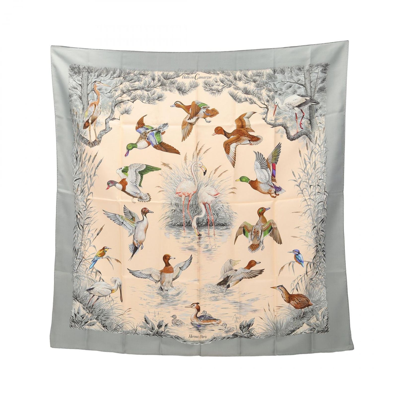 エルメス HERMES スカーフ カレ90 Halte en Camargue シルク