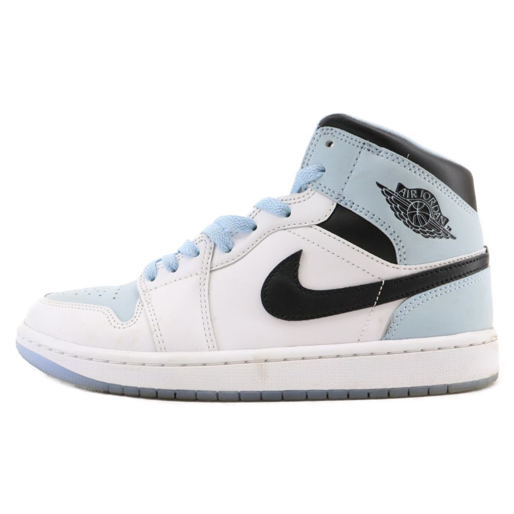 NIKE ナイキ AIR JORDAN 1 MID Ice Blue Nubuck DV1308-104 エアジョーダン1ミッド アイスブルーヌバック ミドルカットスニーカー ホワイト/ライトブルーUS8/26cm NIKE (ナイキ) AIR JORDAN 1 MID Ice Blue Nubuck DV1308-104 エア