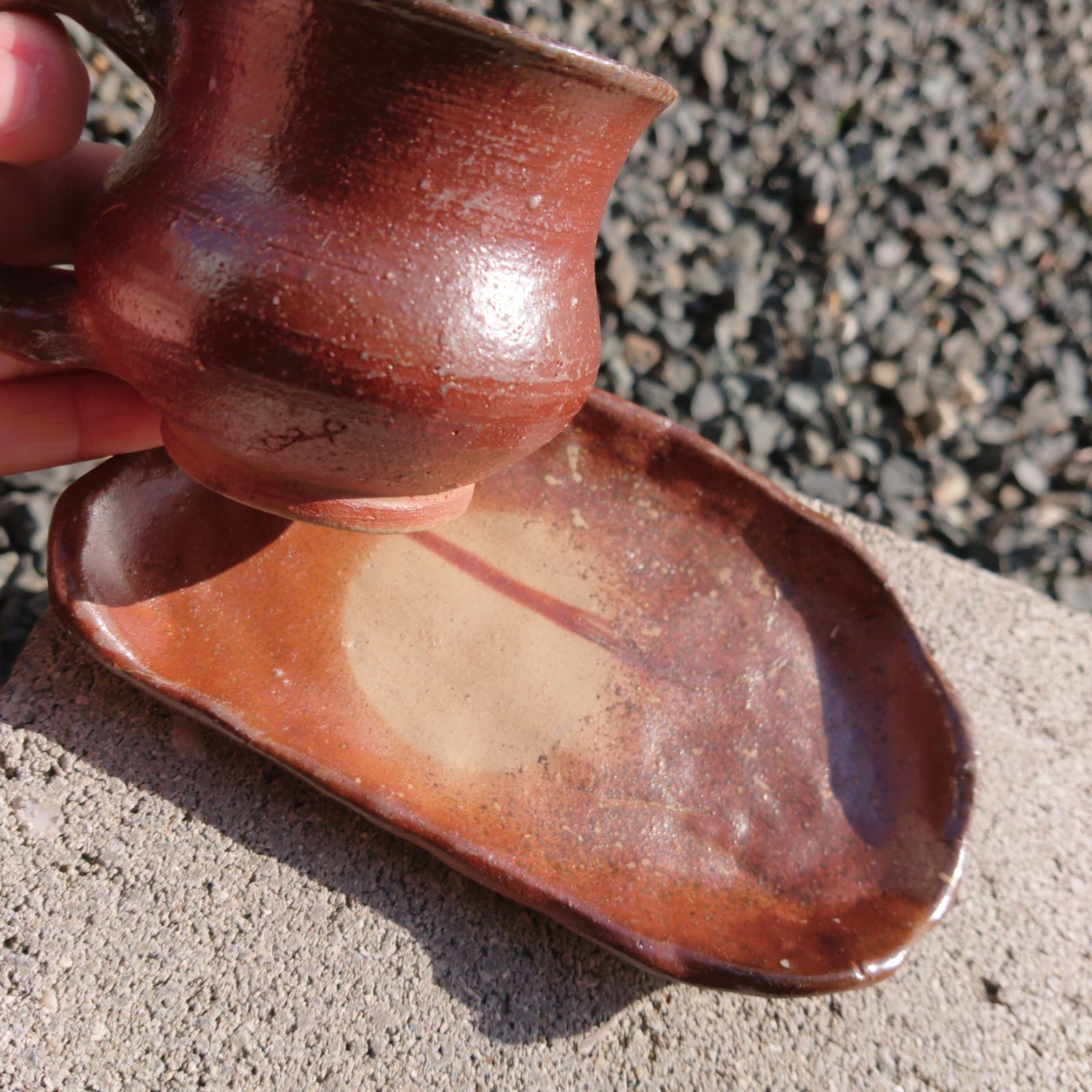 ソーサー付きフリーカップ【2317】…備前焼 - メルカリ