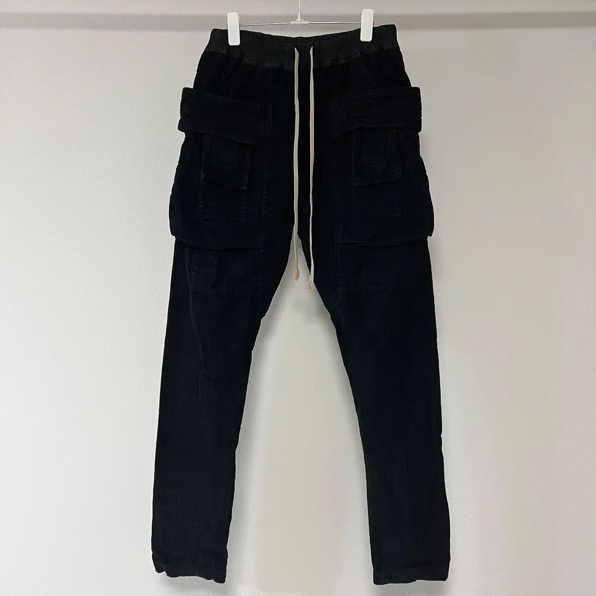 XS Rick Owens リックオウエンス 15FW ダークシャドウ コーデュロイ テコンドー カーゴ パンツ 黒
