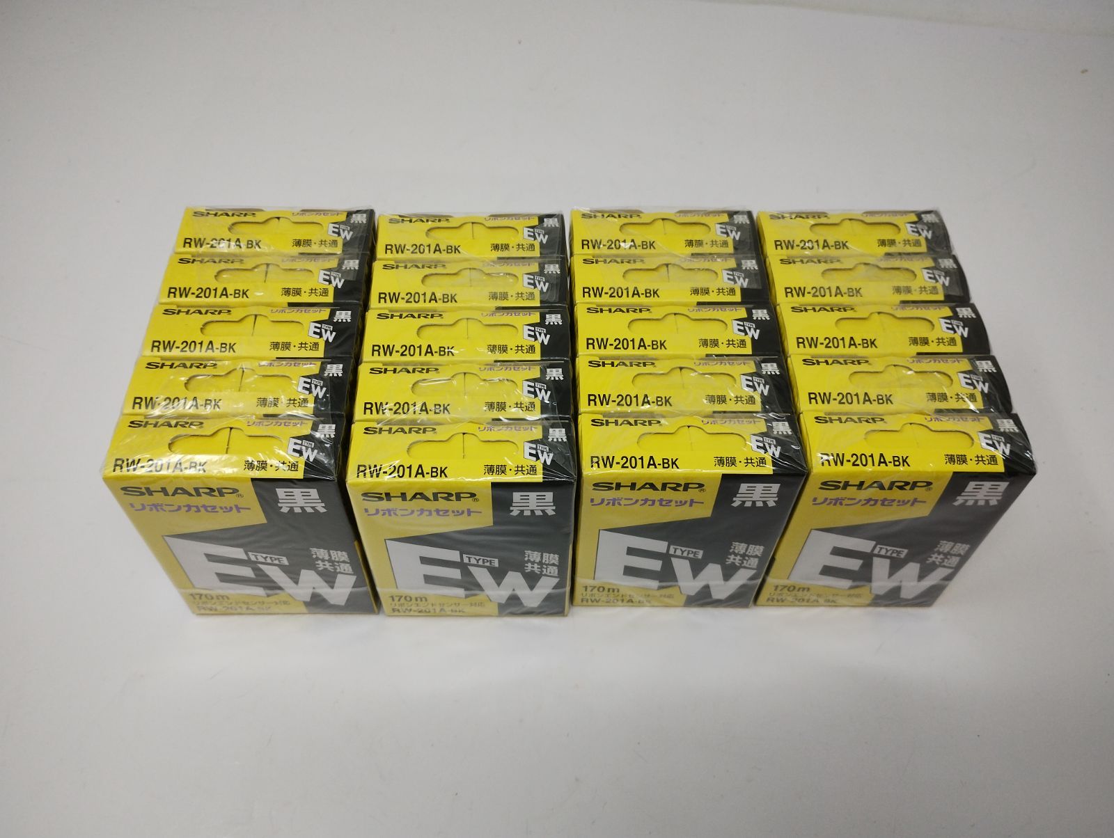 Uﾒ225【未開封】SHARP リボンカセット 黒 TypeEW 5個セット/4