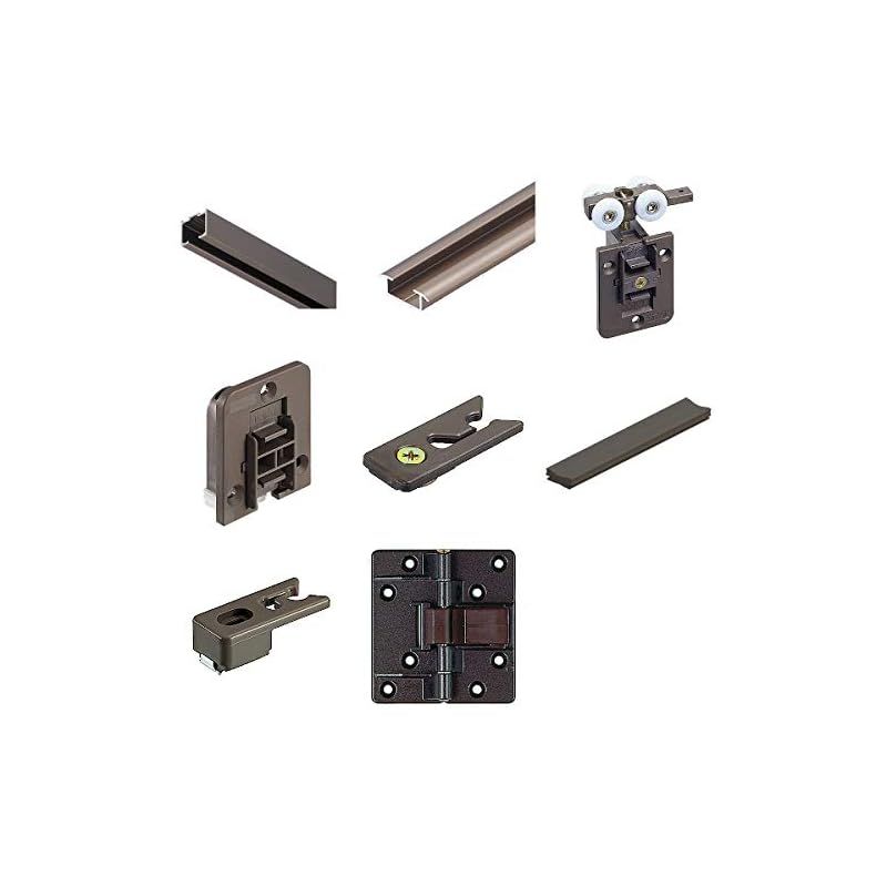 標準 HR-200|直付レール HD-07 アトム 収納 上吊式 No303-set2-180 30kg以下|戸 戸厚 26mm以上 折戸1組幅 800～900mm以下 折戸2組用 0