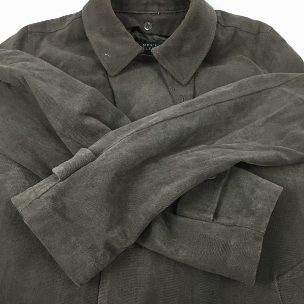 MEN’S MELROSE/メルローズ　イタリア/MARCONI  FADE生地/ステンカラーコート　サイズ4　ダークブラウン/焦げ茶　管NO.WA23-15 MEN'S MELROSE/メルローズ イタリア/MARCONI SNOW FADE生地/ステン
