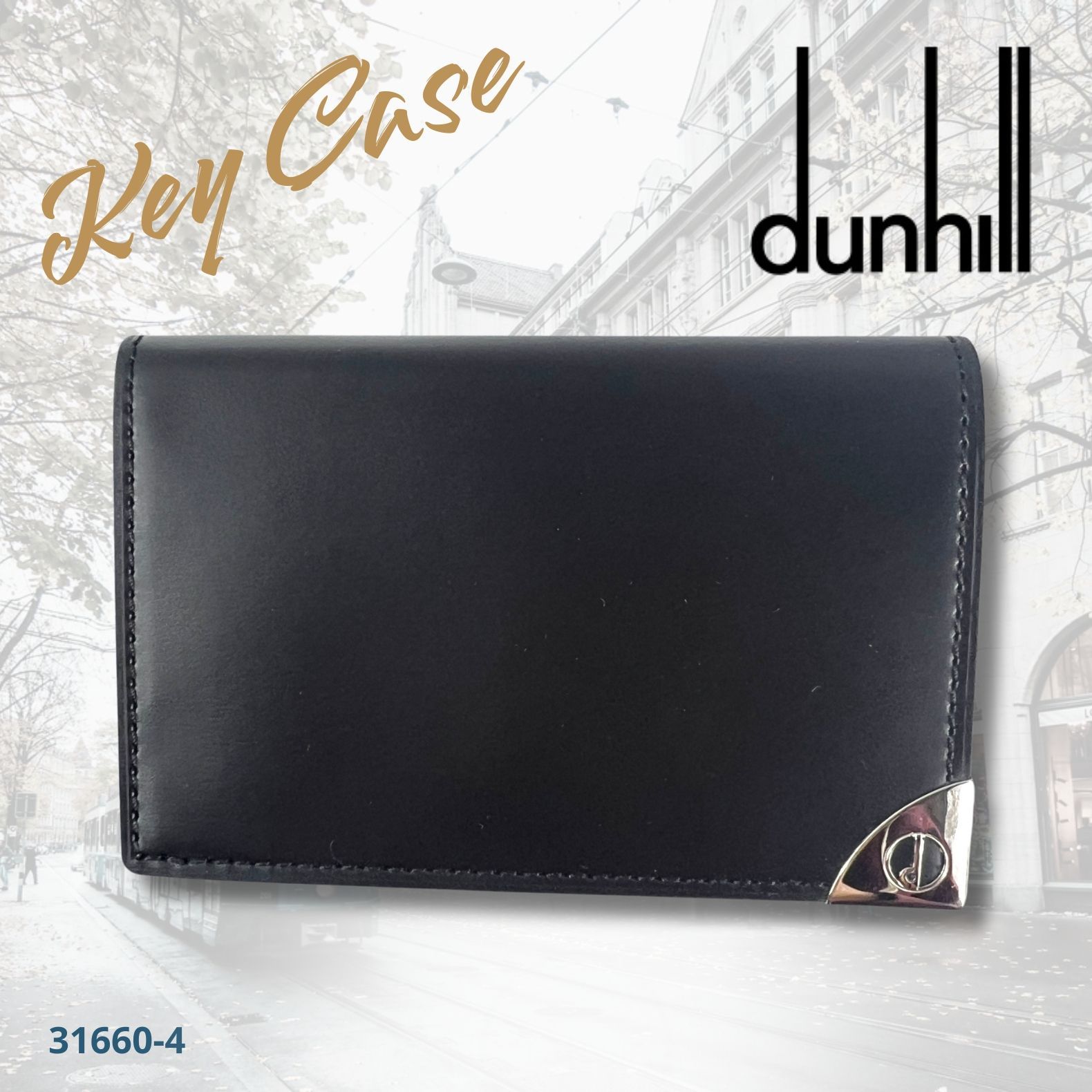 dunhill ダンヒル キーケース 6連 ロンドンスタイル dロゴ キーリング 