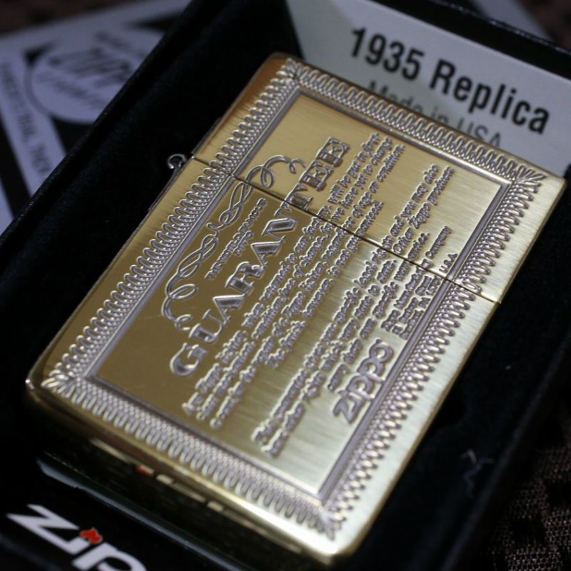 ZIPPO 1935 レプリカジッポ GUARANTEE 真鍮古美 ギャランティー カッコイイ ジッポー レトロ アンティーク調 プレゼント 人気 ジッポー オイルライター