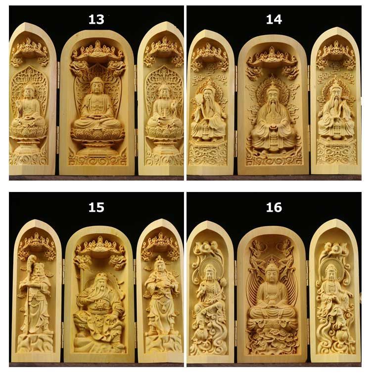 仏像 木彫 柘植 釈迦如来 真言宗大日三尊 大日三尊 弘法大師