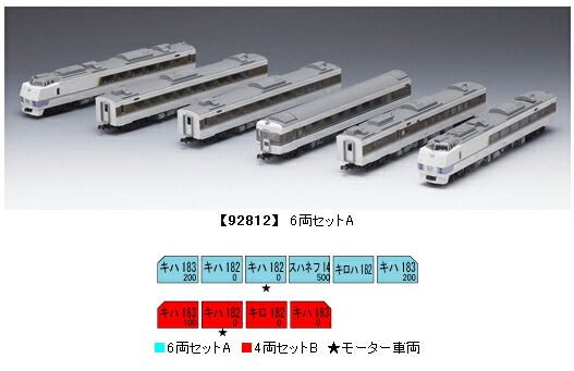 TOMIX JRキハ183系特急ディーゼルカー（オホーツク）セットA JR キハ183系特急ディーゼルカー（オホーツク）セットA｜製品