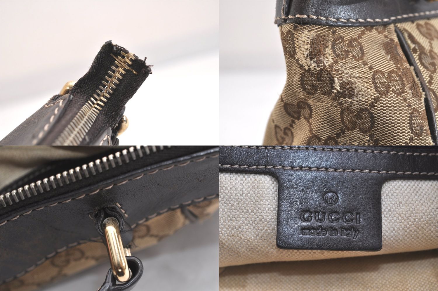 GUCCI グッチ ウェブ シェリーライン メイフェア 2Way トートバッグ GGキャンバス レザー ブラウン 2435N DECORATOM_COM_BR