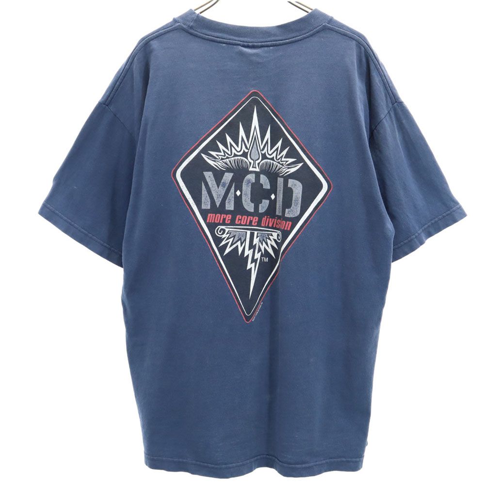 エムシーディ 90s オールド バックプリント 半袖 Tシャツ M ネイビー 