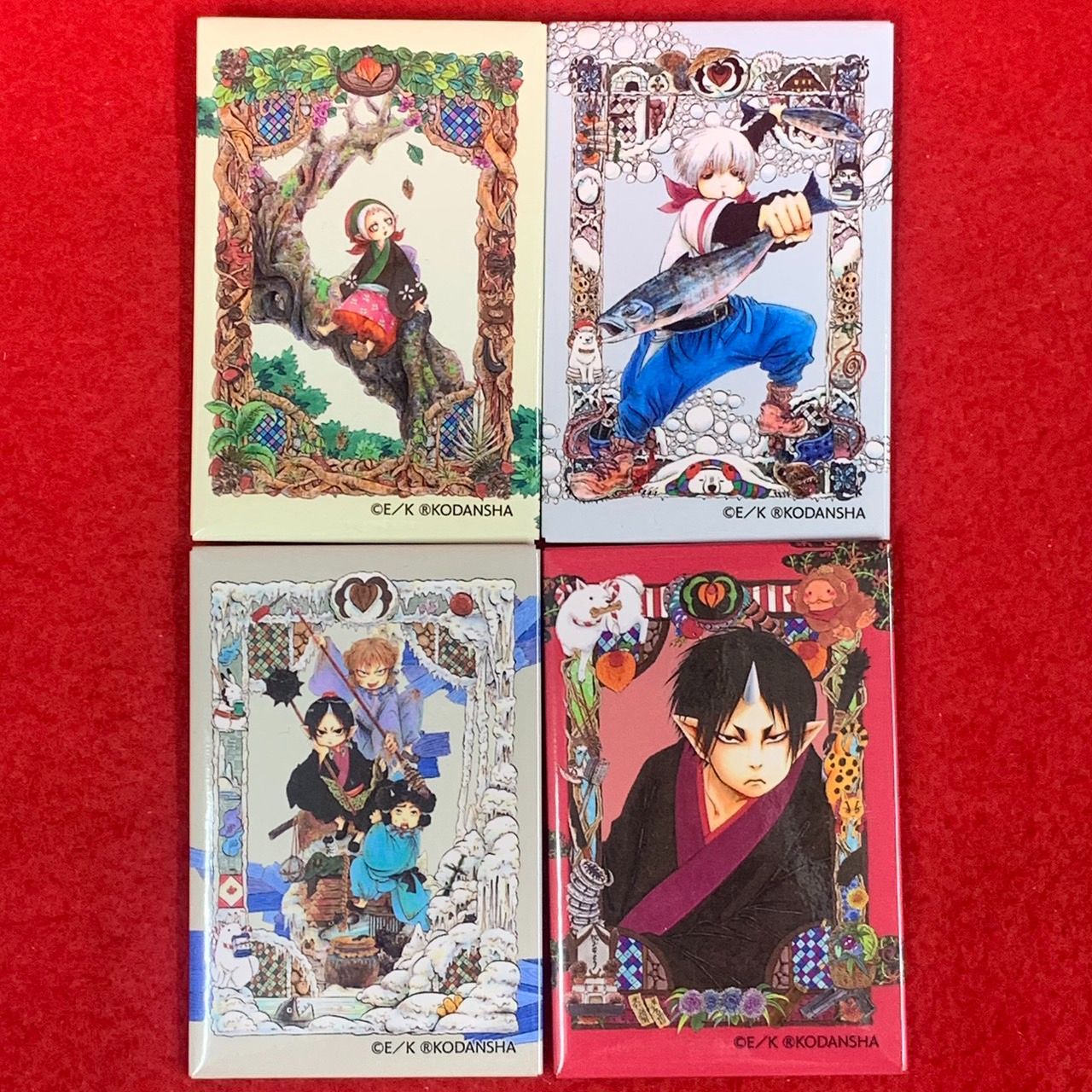 鬼灯の冷徹　ほおずきのれいてつ　コミックス表紙イラスト缶バッジ　ver.A B 鬼灯の冷徹 ほおずきのれいてつ コミックス表紙イラスト缶バッジ