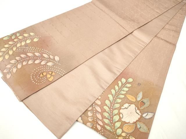 平和屋着物○太鼓柄袋帯 作家物 絞り 辻が花 金通し地 正絹 逸品