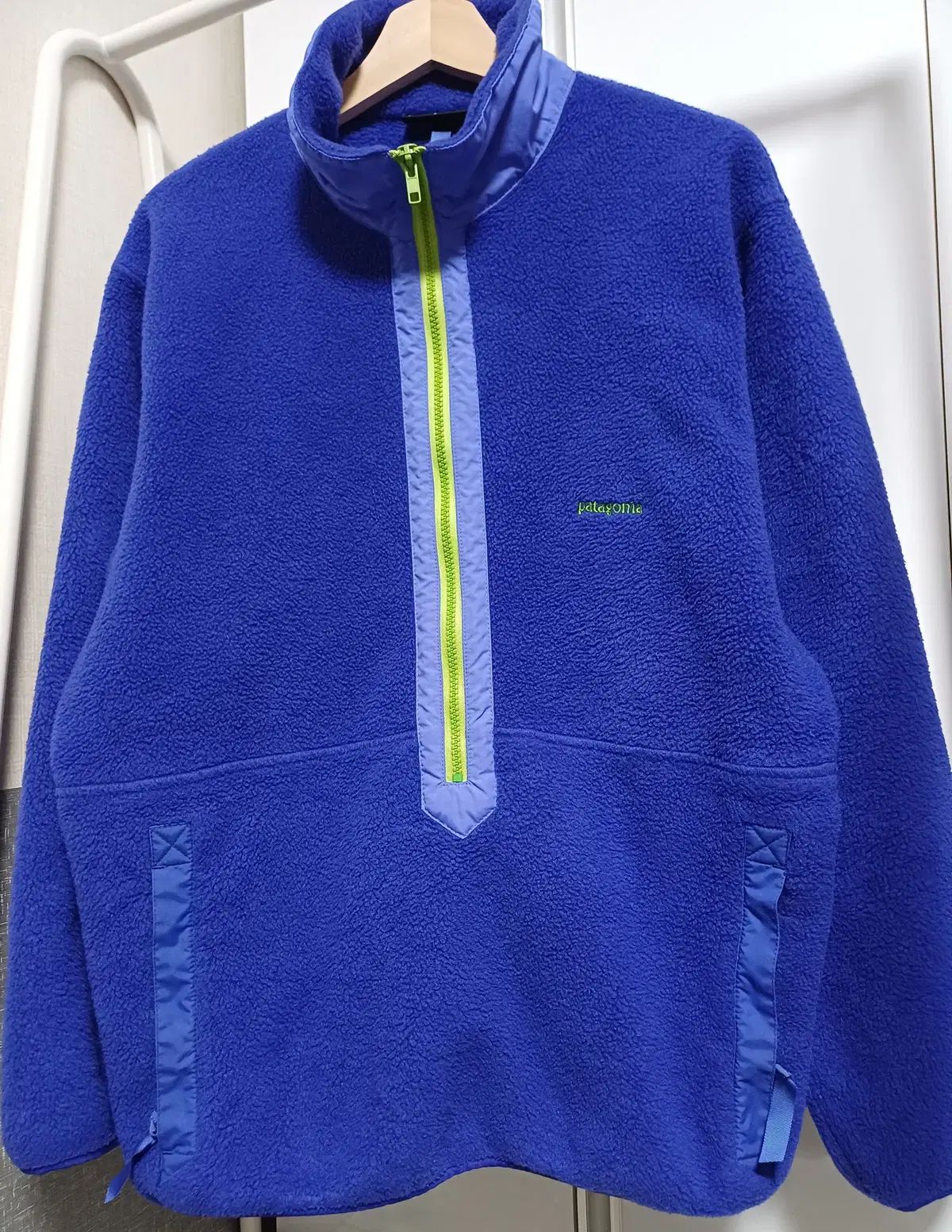 L 80s パタゴニア ハーフジップアップ シンチラ フリース セーター