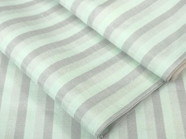 平和屋着物■極上　白山紬　背抜き仕立て　縞　やまと誂製　逸品　未使用　DZAA7372kh5 平和屋着物□極上 白山紬 背抜き仕立て 縞 やまと誂製 逸品 未使用