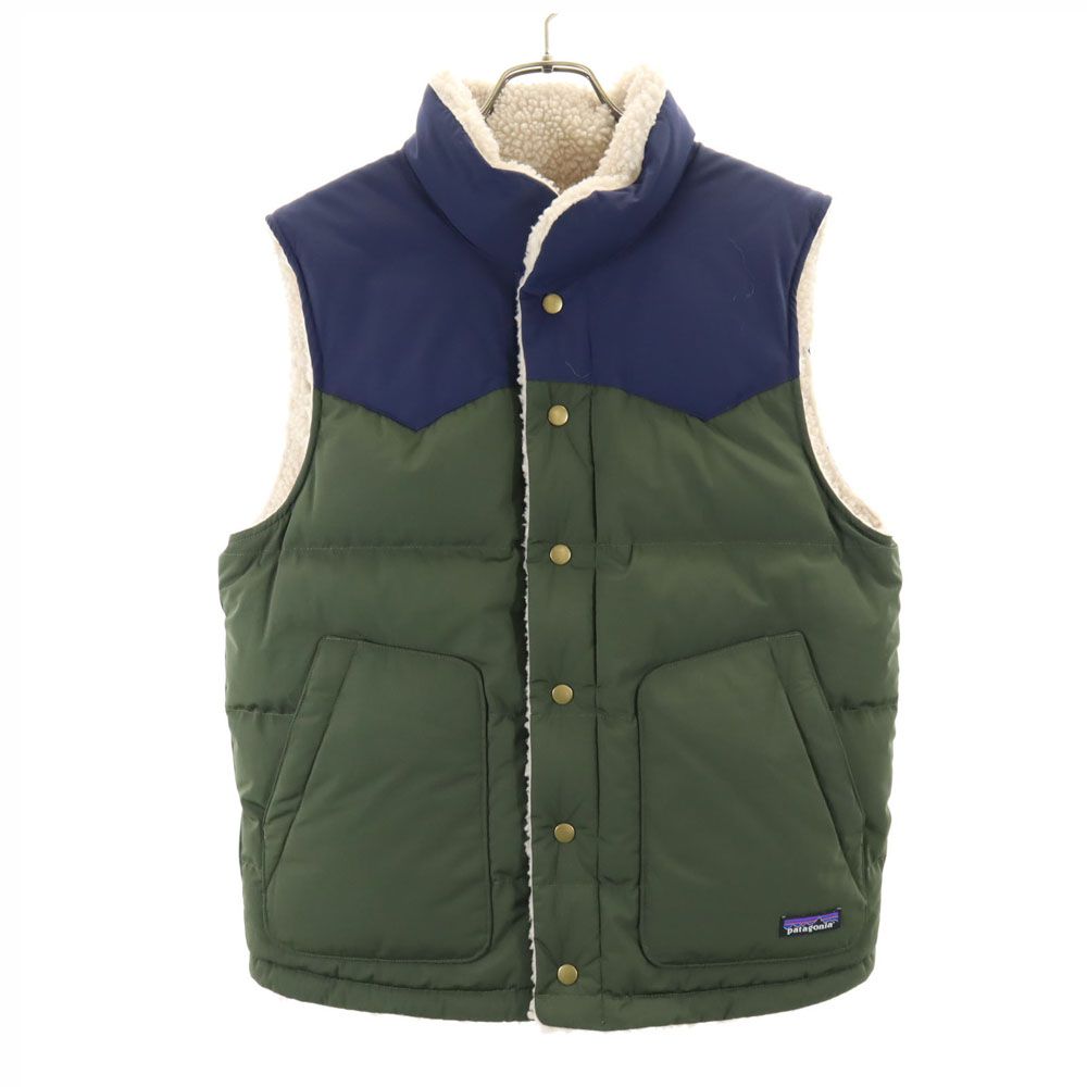 パタゴニア アウトドア 27588FA20 リバーシブル ビビー ダウンベスト S カーキ patagonia ボア Reversible Bivy Down Vest メンズ