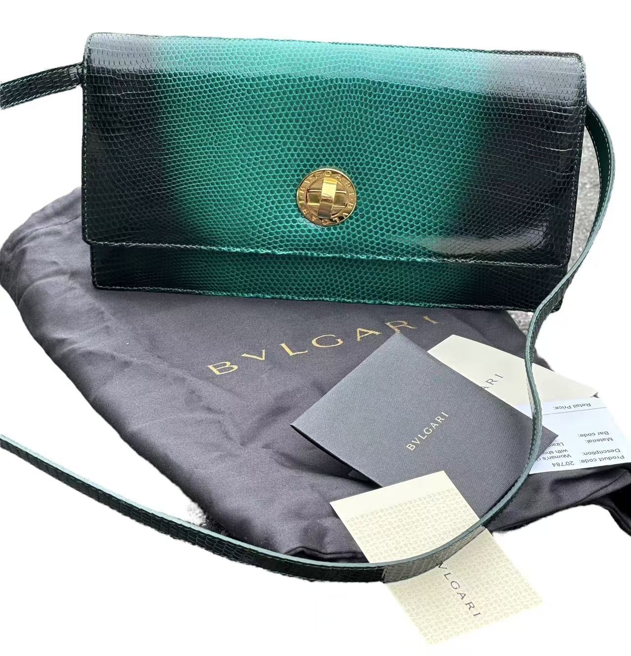 保管品◇本物BVLGARIブルガリ2wayリザートゴールドG金具ゼロワン