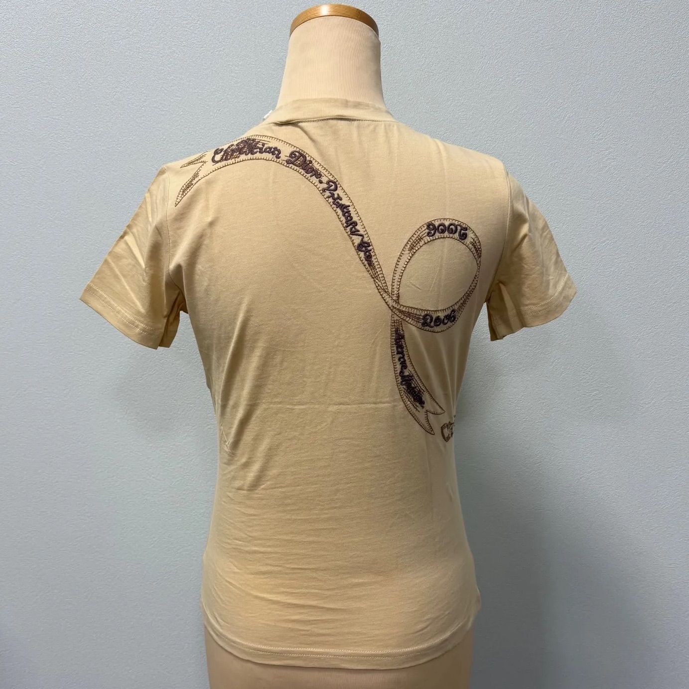 Christian Dior VネックTシャツ ラインストーン Christian Dior VネックTシャツ ラインストーン - メルカリ