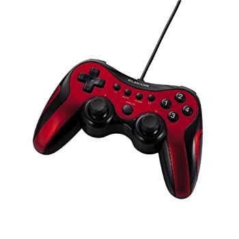 【中古-非常に良い】【2009年モデル】ELECOM ゲームパッド USB接続 アナログスティック搭載 振動/連射 12ボタンレッド JC-U2912FRD