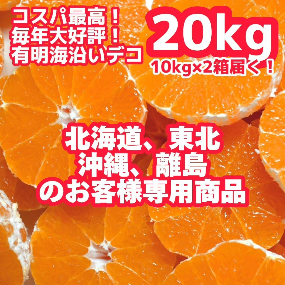 【北海道、東北、沖縄、離島のお客商品】訳あり デコポン 20kg 不知火 みかん 10kgよりお得