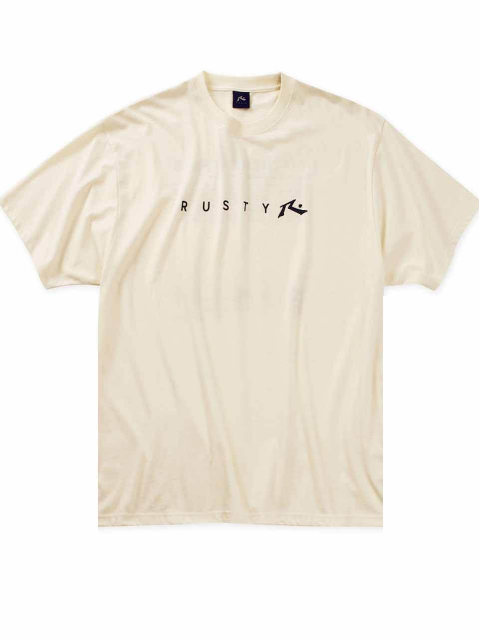 プリントTシャツ 大きいサイズ メンズ グラフィック ロゴデザイン RUSTY ビッグサイズ BIG C060611-04 オフホワイト