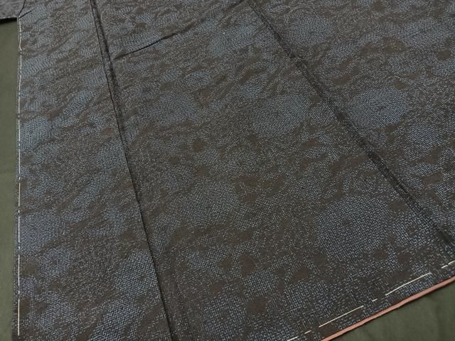 平和屋着物□本場縞大島紬 格子柄 正絹 逸品 CAAO7923kb 平和屋着物